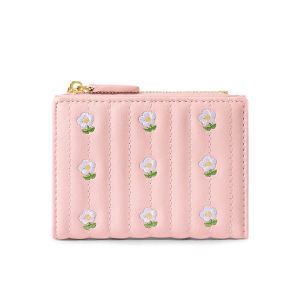 Dompet Lipat Wanita Flowers Short Tifold Wallet / Dompet mini Wanita Motif Bunga / Dompet Mini