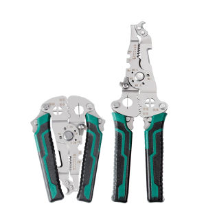 CARSTOOLS 27 in 1 Tang lipat Pemotong Kabel Multifungsi Anti Shock Bahan Krom Vanadium Kawat Tang Dekrustasi Kabel Pengupas