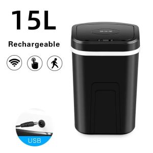 Household 15L Intelligent Automatic Touchless Electric Waste Bin Motion Sensor Garbage Can