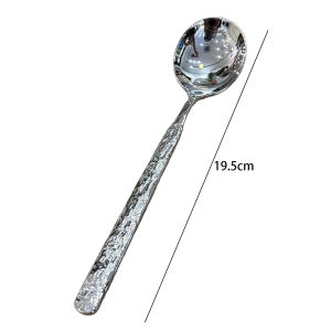 YESPERY Stainless Steel Spoons Long Handle Big Head Dessert Spoon Thicken Soup Spoons Multipurpose Kitchen Tableware Dinner Spoon