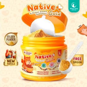 Olive Care Vitamin Kucing NATIVE+GOLD Protein Tinggi Penambah Nafsu Makan Penggemuk Berat Badan Sehat