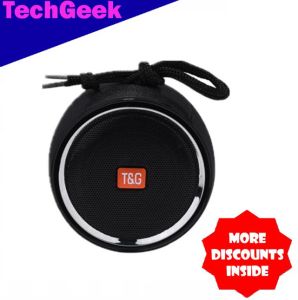 T&G TG-536 Portable Wireless V5.0 Bluetooth Shocking Sound Speaker with Strap