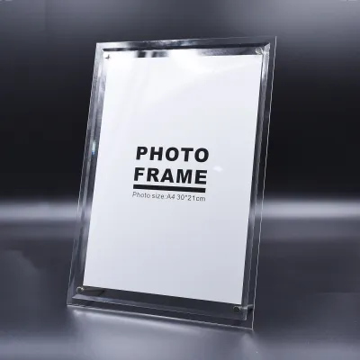 Acrylic Clear 2 Layer Frame with Bevel Edge | Photo Frame | Certificate Frame | 6R - A4