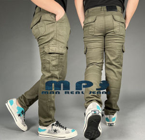 MPJ Fashion Men ArmyGreen Pants Slim Special Multi-pocket Casual Pants 6Pocket Cargo Pant Tactical Outside Sports Hiking Pants