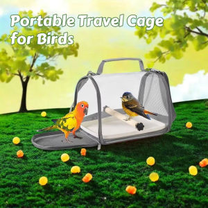 Portable Bird Travel Carrier PVC Bird Backpack with Zipper Lightweight Hands Free Beg Burung 便携鸟包