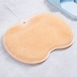 [Miễn Phí Vận Chuyển] Dụng Cụ Chà Lưng Phòng Tắm Cốc Hút Gắn Tường Dụng Cụ Tẩy Tế Bào Chết Lưng Bằng Silicon Miếng Mát Xa Chân Để Tắm Thảm Chống Trượt Bàn Chải Làm Sạch