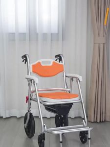 CraftedLiving SG-Chair for elderly care home-use portable toilet foldable small commode toilet for women bathing wheelchair for disabled people with wheels