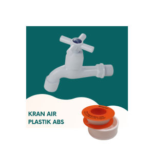 Kran Air Tembok Plastik Pvc/ Kran Cabang pvc Kran wastafel pvc - 1/2 Inch - High Quality