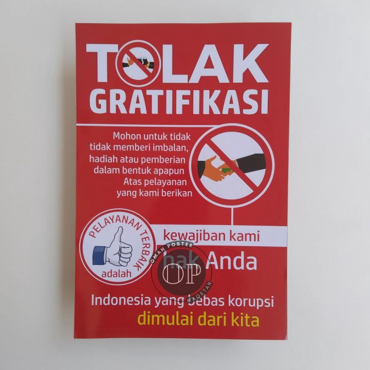Poster Tolak Gratifikasi - STOP Gratifikasi - Poster Anti Korupsi