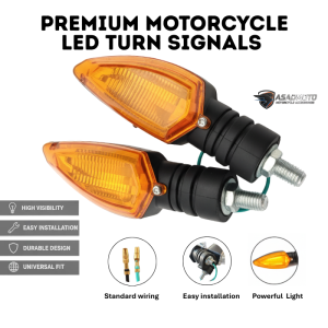 Yamaha FZi 150 | Motorcycle Flasher Signal Light Clear Orange Lens Garnish Big 1Pair