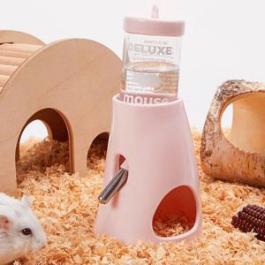 STARRY Double Ball Design Hamster Water Bottles Plastic Leak-proof Hamster Drinking Bottle Hamster Feeding Kettle Pink/Blue/White Hamster Automatic Water Dispenser Guinea Pig