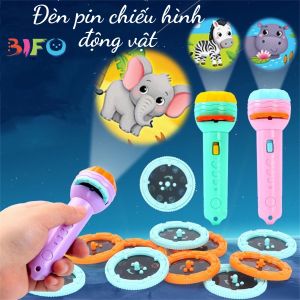 Đèn pin chiếu hình 3D 24 hình đồ chơi cho bé đèn chiếu nhiều hình dạng ngộ nghĩnh khác nhau sắc nét