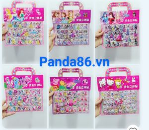 [Sỉ /Lẻ 6 Mẫu Mới] Sticker 5D Nổi / Hình Dán Công Chúa Disney Công Chúa ShophiaAnime Pony Heo Peppa Hello Kitty Cho Bé Yêu