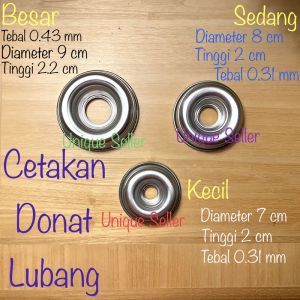 [Isi 12] Cetakan Brownies Donat Brownat 7cm 8cm 9cm TEBAL SURYA / Cetakan Donat Press Bulat Aluminium Press Tanpa Sambungan 7 cm 8 cm 9 cm / Loyang Donat Bulat / Cetakan Donat Mini / Cetakan Donat Lubang / Cetakan Donat Cair Aluminium Kecil Sedang Besar