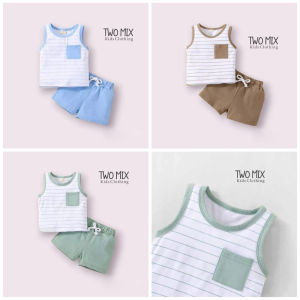 Two Mix - Setelan Singlet Baju Anak Laki-Laki / Perempuan Cewek Lucu Harian bb02