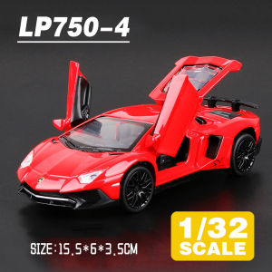 LEO 1:32 LP750-4 Supercar Sound & light effect doors can be opened Metal Diecast Alloy Toy Car Model Trucks For Kids Toys Vehicles Hobbies Collectio