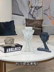 Abstract Figure Resin Vase Home Decoration Display Stand