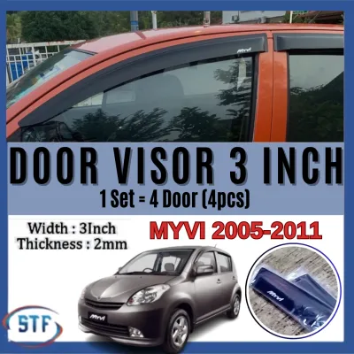 Perodua Myvi 2005-2011 Door Visor 3 Air Press Window Acrylic Wind Deflector For Perodua Myvi Old (4PCS/SET)