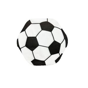 TEA7146 20Pcs Football Themed Football Shaped Napkin Black and White Disposable Football Party Supplies Eco-Friendly Convenient Soccer Party Tissue Paper Party Decoration