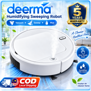 【Local Delivery】Upgraded Automatic Robot Vacuum Cleaner Smart Automatic Robot Household Smart Sweeper Robot Super Quiet 1800Pa Strong Suction for Pet Hair Hard Floor Carpet Hardwood Floor Super Quiet HEPA Filter Pet Hair