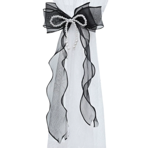 Decorative Bowknot Curtain Holdbacks Durable Polyester Fabric 80cm Length For Bedroom Dining Room Wedding Party Setups