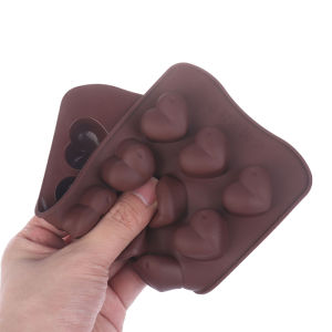 Fantic 1Pc 15 Hole Three-dimensional Heart-shaped Silicone Mold DIY Chocolate Ice Grid Mousse Mold Soft Candy Baking Mold