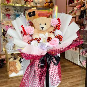 Buket Bunga Artificial Buket Bunga Valentine Buket Bunga Boneka Valentine Kado Romantis Kado Anniversary Kado Ulang Tahun