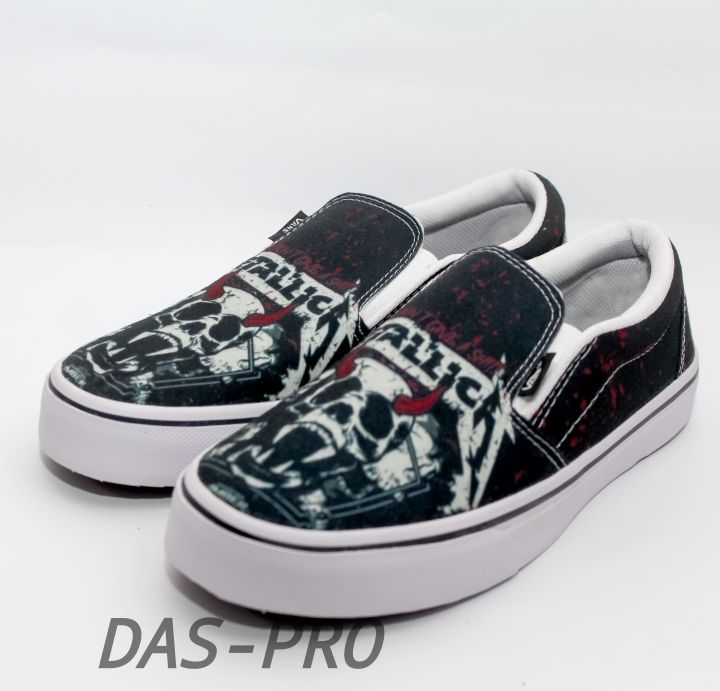 Sepatu Metallica Slip On Metallica Sepatu Slip On Black Motif