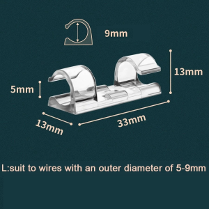 100Pcs Self Adhesive Cable Management Clips Wire Holder Home Cord Management Organizer