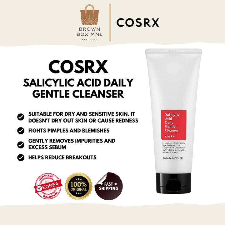 COSRX Salicylic Acid Daily Gentle Cleanser 150ml korean skin care fights pimples blemishes