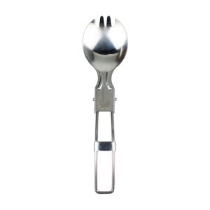 Foldable Spoon Fork Sendok Garpu Lipat Stainless Steel