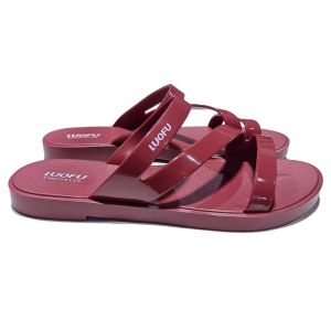 Sandal LUOFU Terbaru / Sendal Selop Wanita / Kokop Karet Jelly Import F2317 - Mommy Home.