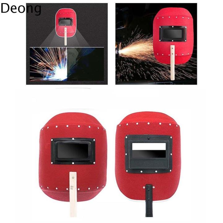 DEONG Handheld Handheld Welding Helmet Heat Resistant Face Protector