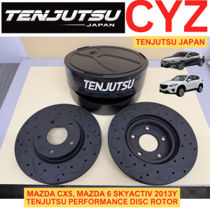 (1 PAIR) Tenjutsu Japan Mazda Cx5 2013Y Mazda 6 Skyactiv 2013Y Front Rear Sport Disc Rotor Slotted Drille From Japan
