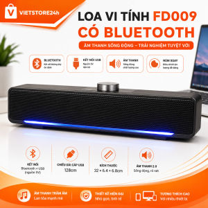 🔥 Loa Vi Tính FD009 Có Bluetooth - Soundbar 2.0 Âm Thanh Sống Động Cắm USB Là Dùng Phù Hợp PC & Laptop ..