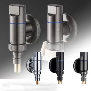 ZYJC G1/2 Washing Machine Tap Brass Wall Mounted Faucet Bathroom Accessories One Into One Out Toilet Triangle Valve Kitchen