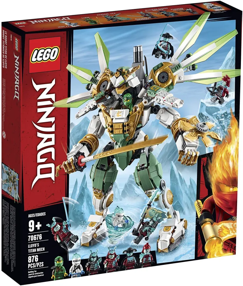 【Genuine】LEGO NINJAGO Titan Mech Building Set 70676 NINJAGO Lloyd's Titan  Mech 70677, featuring ninja dolls, fun action toys including NINJAGO