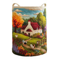 Portable Laundry Container Quilted Laundry Hamper Large Foldable Quilted Laundry Basket with Handles – Soft Storage Organizer for Nursery Bedroom Laundry Room – Durable Spacious for Asia. 