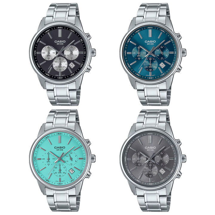 Casio Standard นาฬิกาข้อมือผู้ชาย สายสเตนเลส รุ่น MTP-E515(MTP-E515D-8A,MTP -E515D-2A2,MTP-E515D-2A1,MTP-E515D-1A) | Lazada Thailand