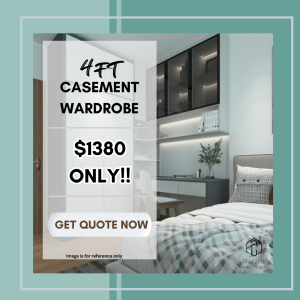 Standard Full Height Casement Wardrobe 4FT / 1200mm