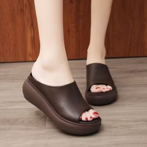 [Free Shipping] WomenS Summer New Style Roman-Style Outdoor Thick-Soled Wedge Sandals One-Strap Design