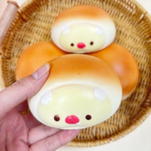 GRACETEN Photo Props Simulation Bread Pinch Stress Relief Slow Rebound Squeeze Stress Toy Novelty Hand Relaxation Realistic Food Fidget Toy Party Gift