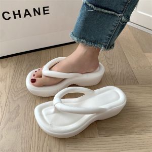 [Free Shipping] WomenS Height-Increasing Thick-Soled Flip-Flops For Outdoor Wear Summer Fashion Non-Slip Sandals Beach Shoes High-Heeled WomenS Sandals