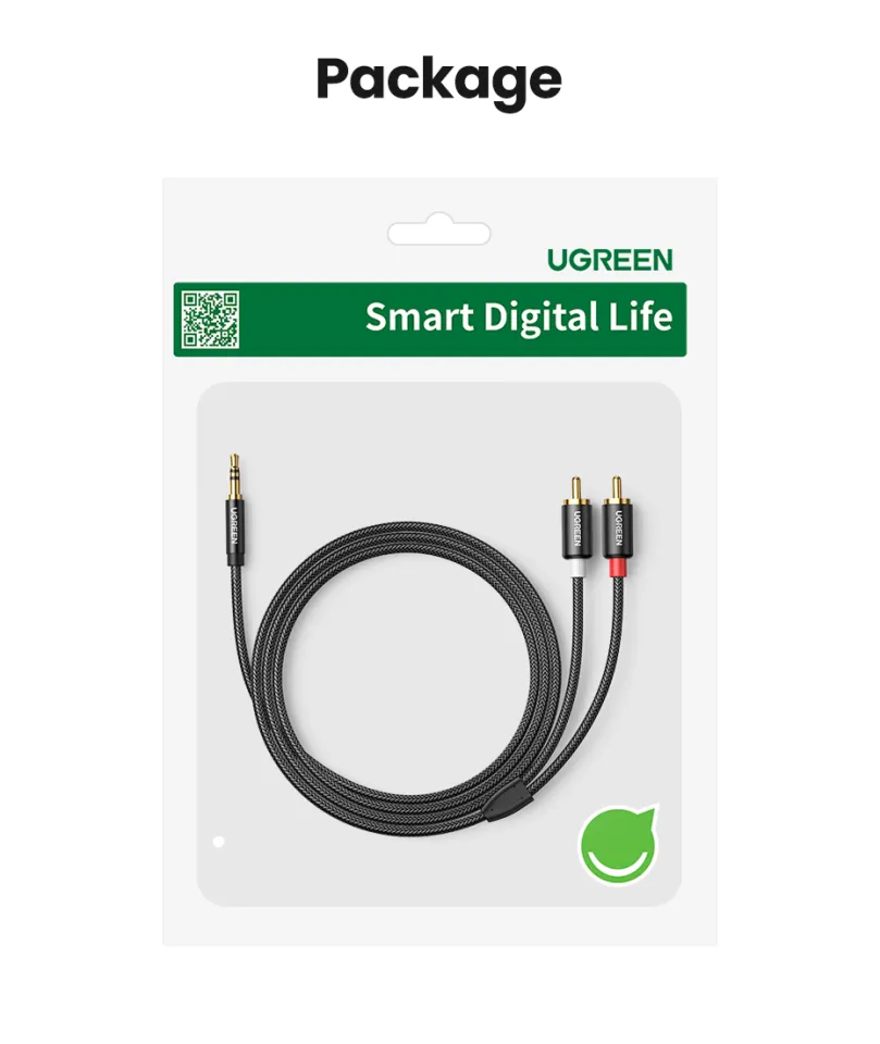 UGREEN to RCA Cable, 6FT RCA Male to Aux Audio Adapter HiFi