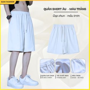 Quần âu short nam nữ ống rộng cạp chun SUN mặc thoải mái dễ phối đồ phong cách hàn quốc