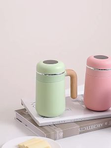 High-end and stylish 316 Stainless steel insulated mug womens office coffee cup with handle teachers gift tea cup