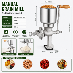 【COD】Corn MIll Rice Peanut Miller Manual Grinder Grain Blender Corn Peeling Hand Grinder Heavy Duty Rice Peanuts Coffee Feed Beans Dalak Small Mills