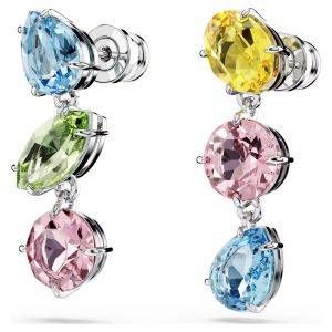 🖤Swarovski🖤(สินค้าใหม่) Gema ต่างหูพลอยลูกกวาดหลากสีสันดีไซน์อสมมาตร ต่างหูแฟชั่นสตรีเงินแท้ 925 (EH-CS987412348104) ต่างหูคู่รักสไตล์ดีไซน์คลาสสิก ของขวัญพิเศษสำหรับแฟนหรือแฟนของคุณ