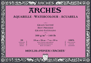 Arches Artist Watercolor Paper Block Hot PressCold PressRough 20 Sheets(140lb300gsm) aquarelle 100 Cotton drawing paper Book