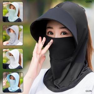 🎈🎀【Low price】GUIN Summer Ice Silk Hats For Women Sun Hat With Breathable Suncreen Outdoor Bicycling Beach Cap Visor Wide Brim Anti-UV Sunhat